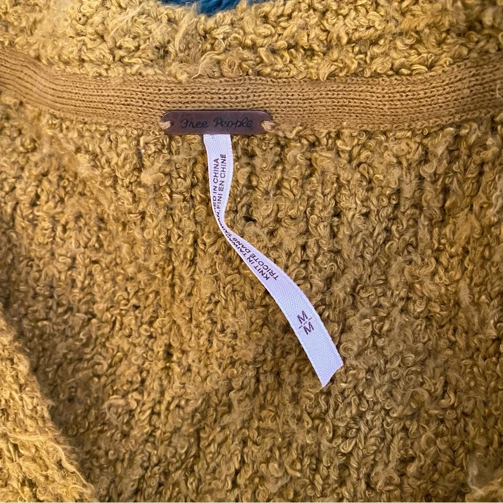Free People mustard sweater - Picture 3 of 4